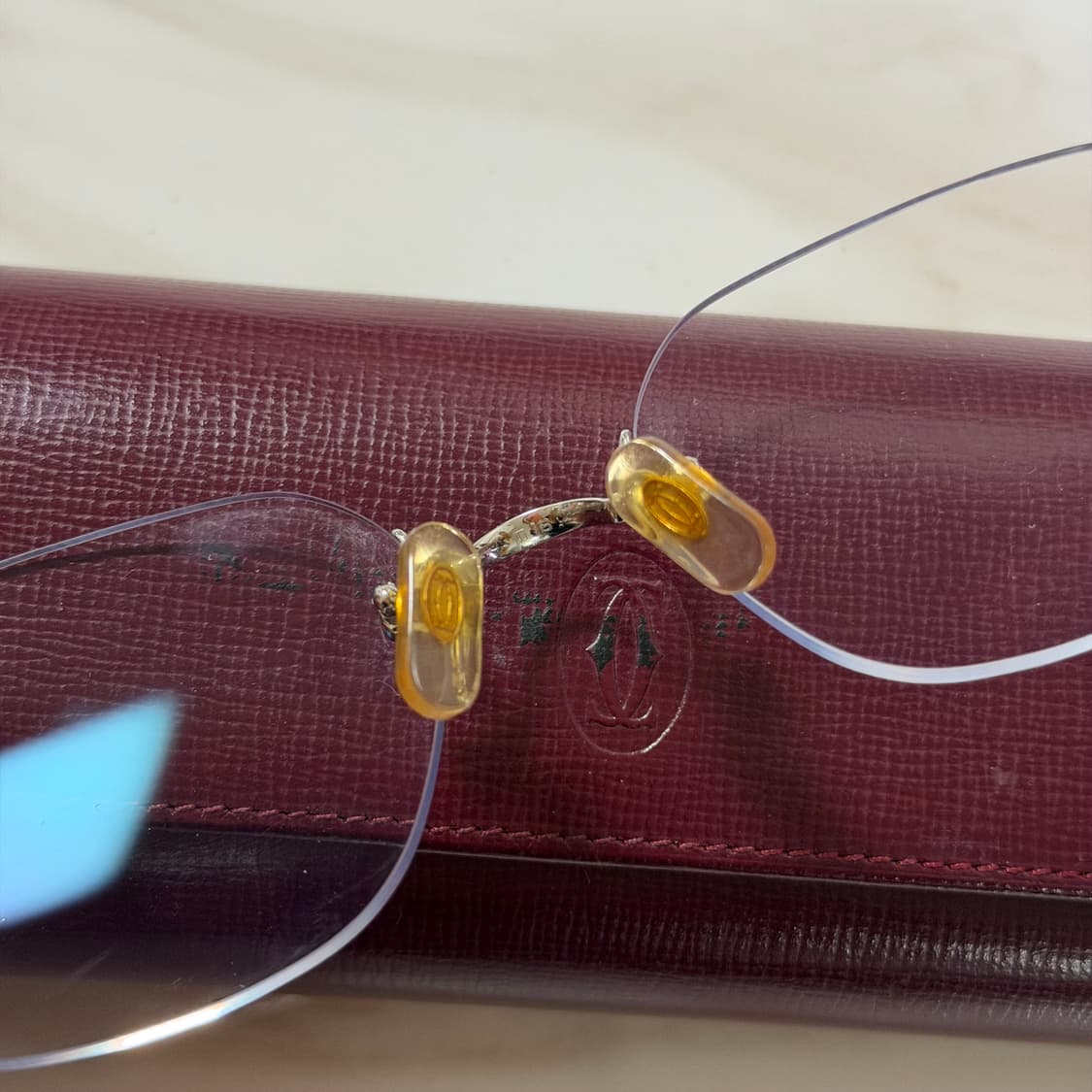 (OS) Cartier 까르띠에 무테 안경 은장 상품이미지8