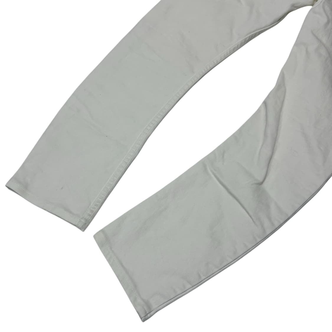 Semantic design white curved pants 상품이미지5