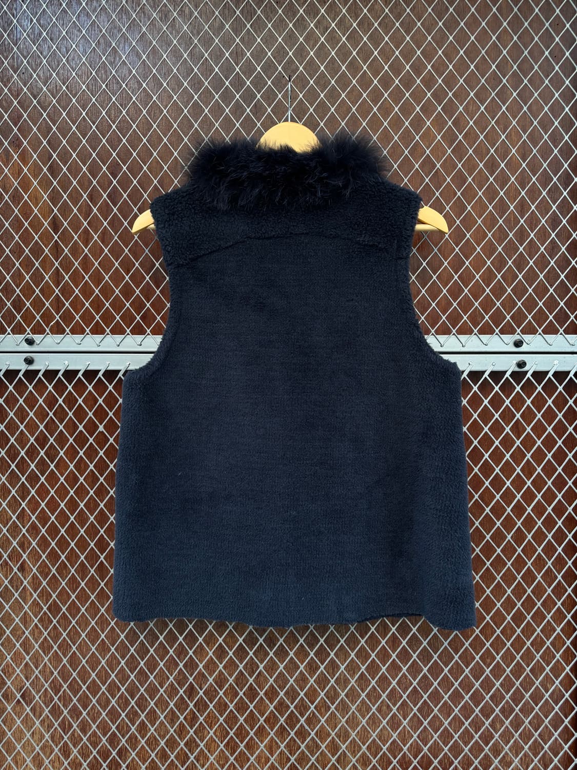 SAGA 사가 천연 폭스 양모 퍼 트리밍 퍼 베스트 조끼 상품이미지3