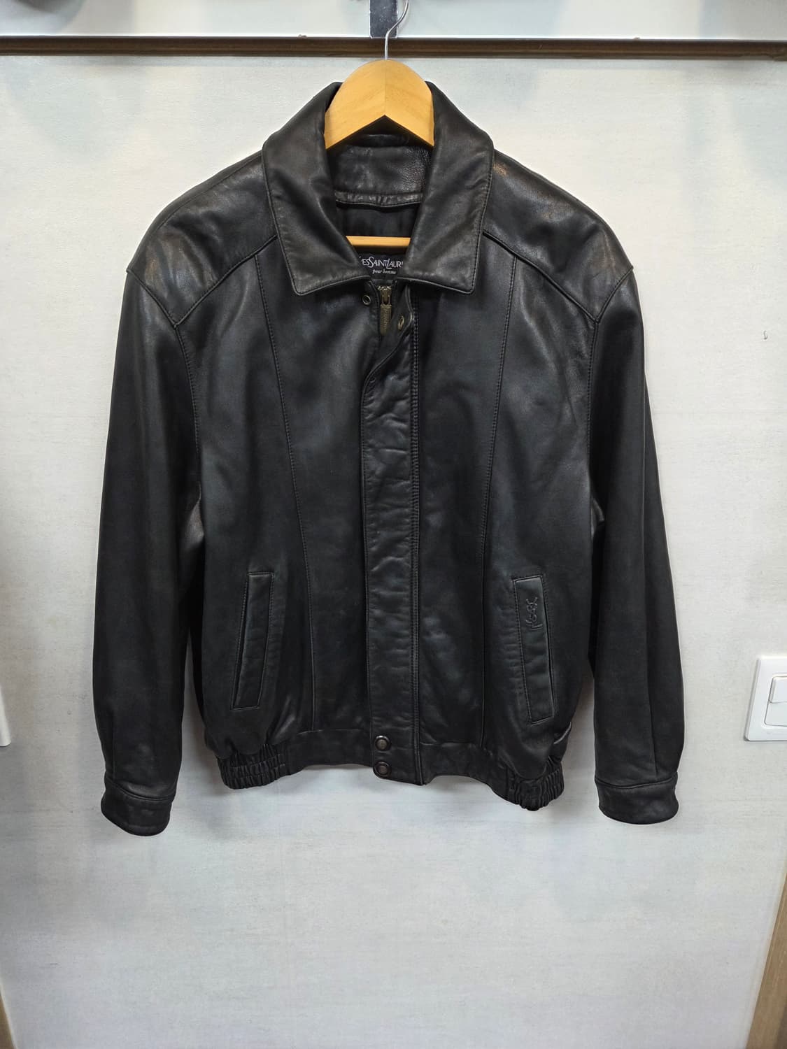 입생로랑 빈티지 올드스쿨 양가죽 봄버자켓 L 상품이미지1