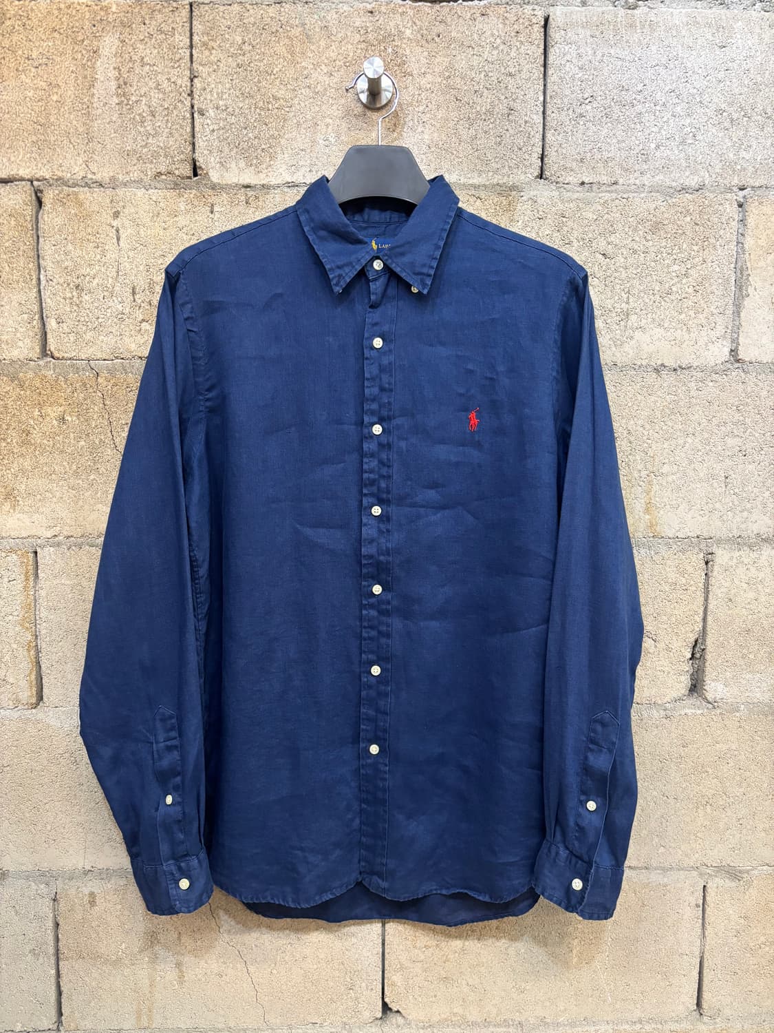 폴로 랄프 로렌 네이비 린넨 셔츠 상품이미지1