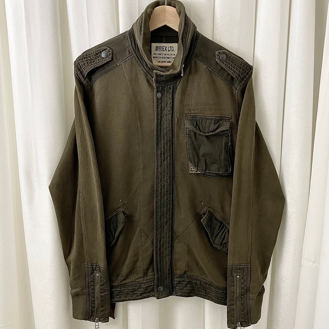 아비렉스 카키 복각 블루종 상품이미지2