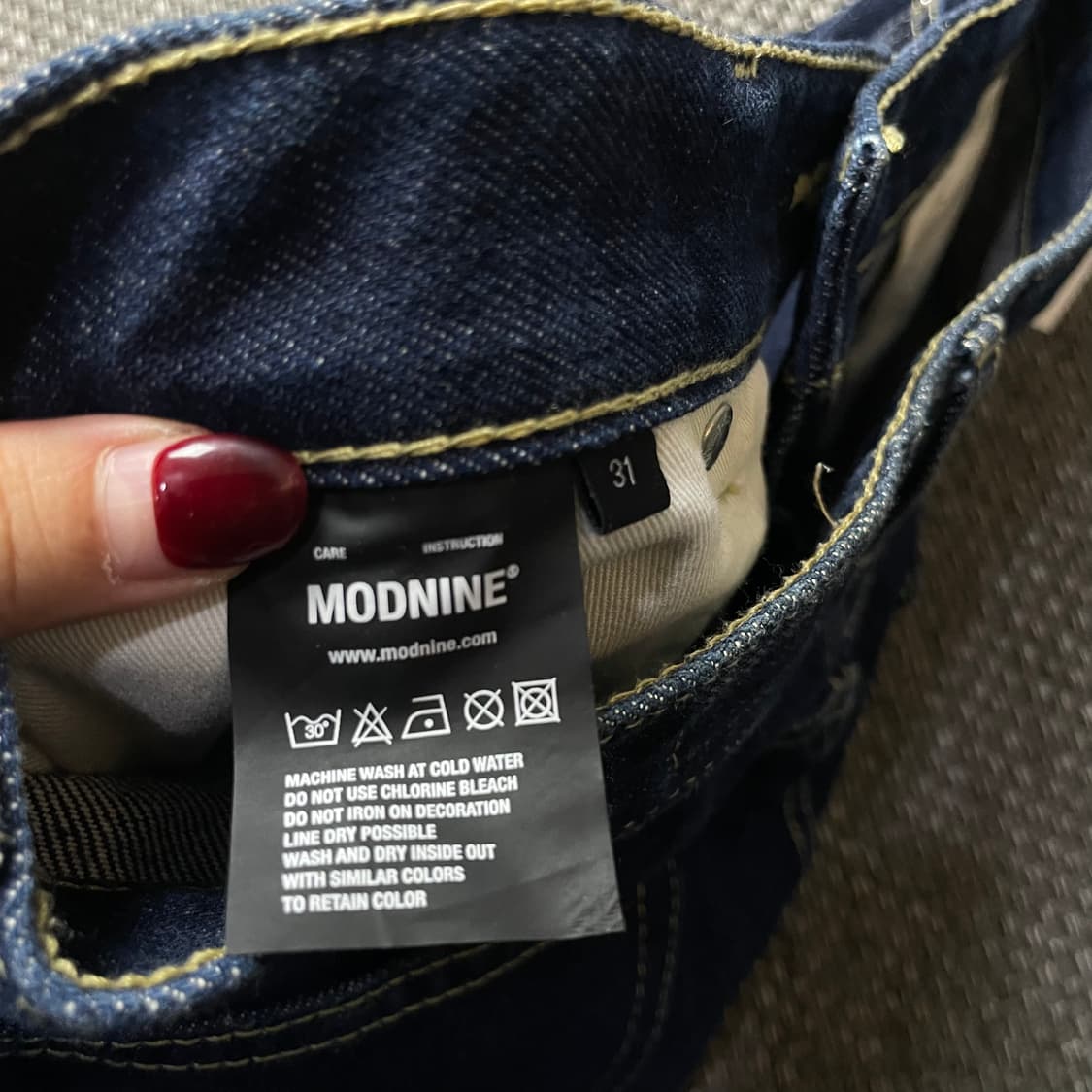 (32) 모드나인 인디고서울 진청 생지 데님 팬츠 상품이미지5