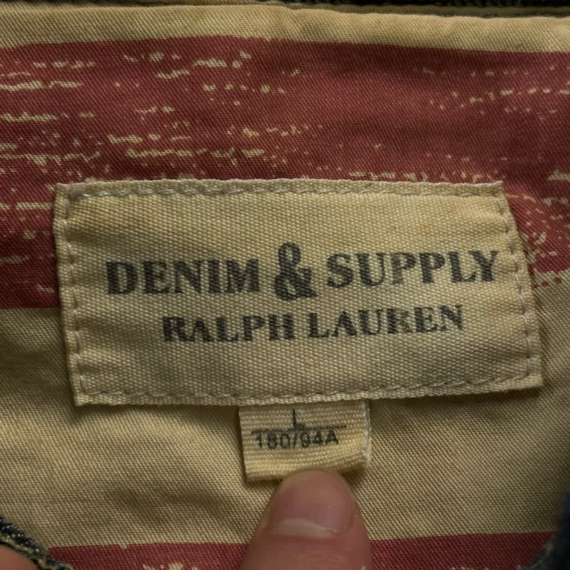 100 데님 앤 서플라이 랄프로렌 성조기 데님 자켓  상품이미지3