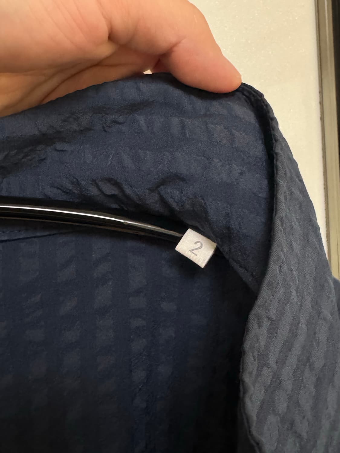 [2] 홈리(homly) 시어서커 자켓 하이넥 집업 네이비 상품이미지5