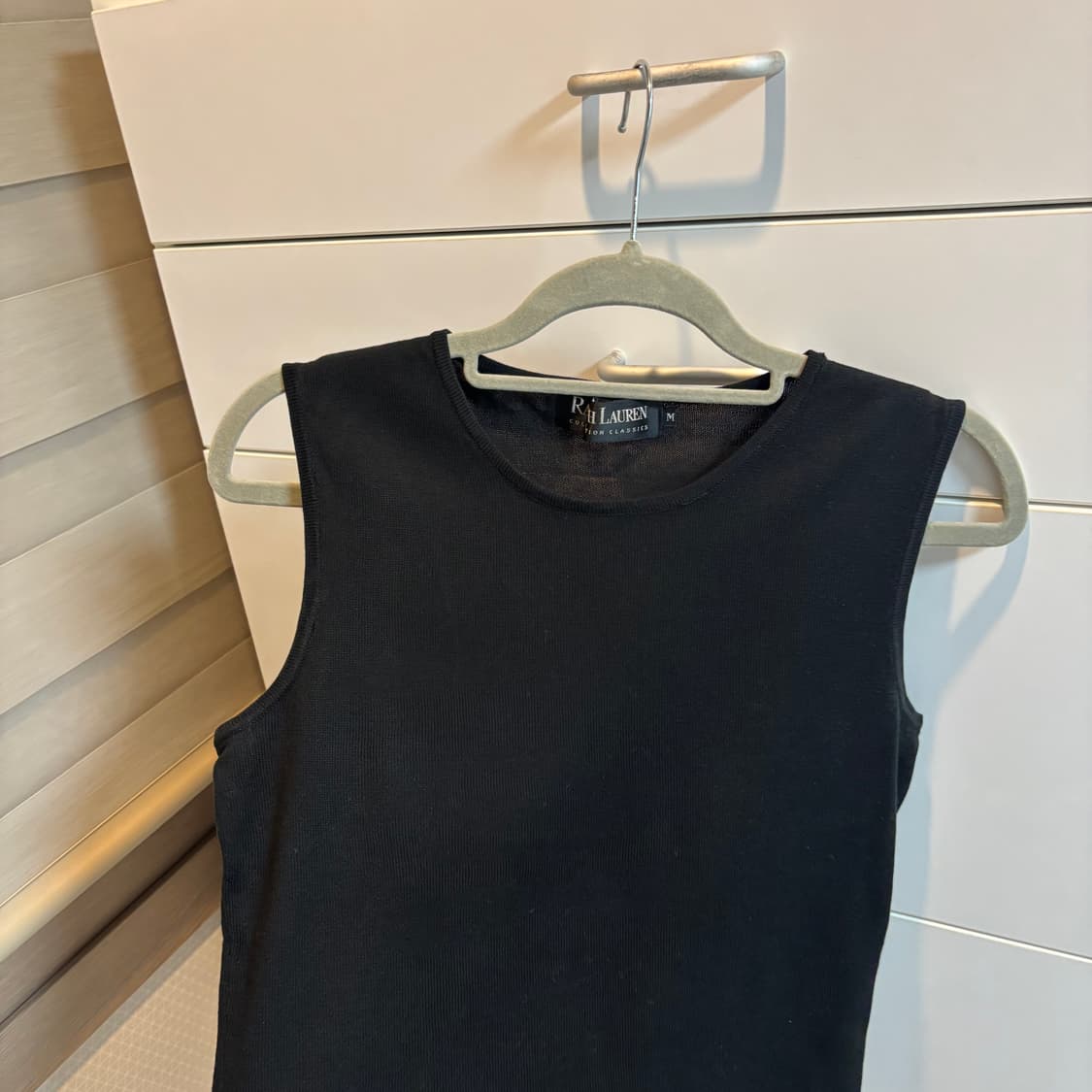 랄프로렌 블랙 면100% 나시 탑 상품이미지7