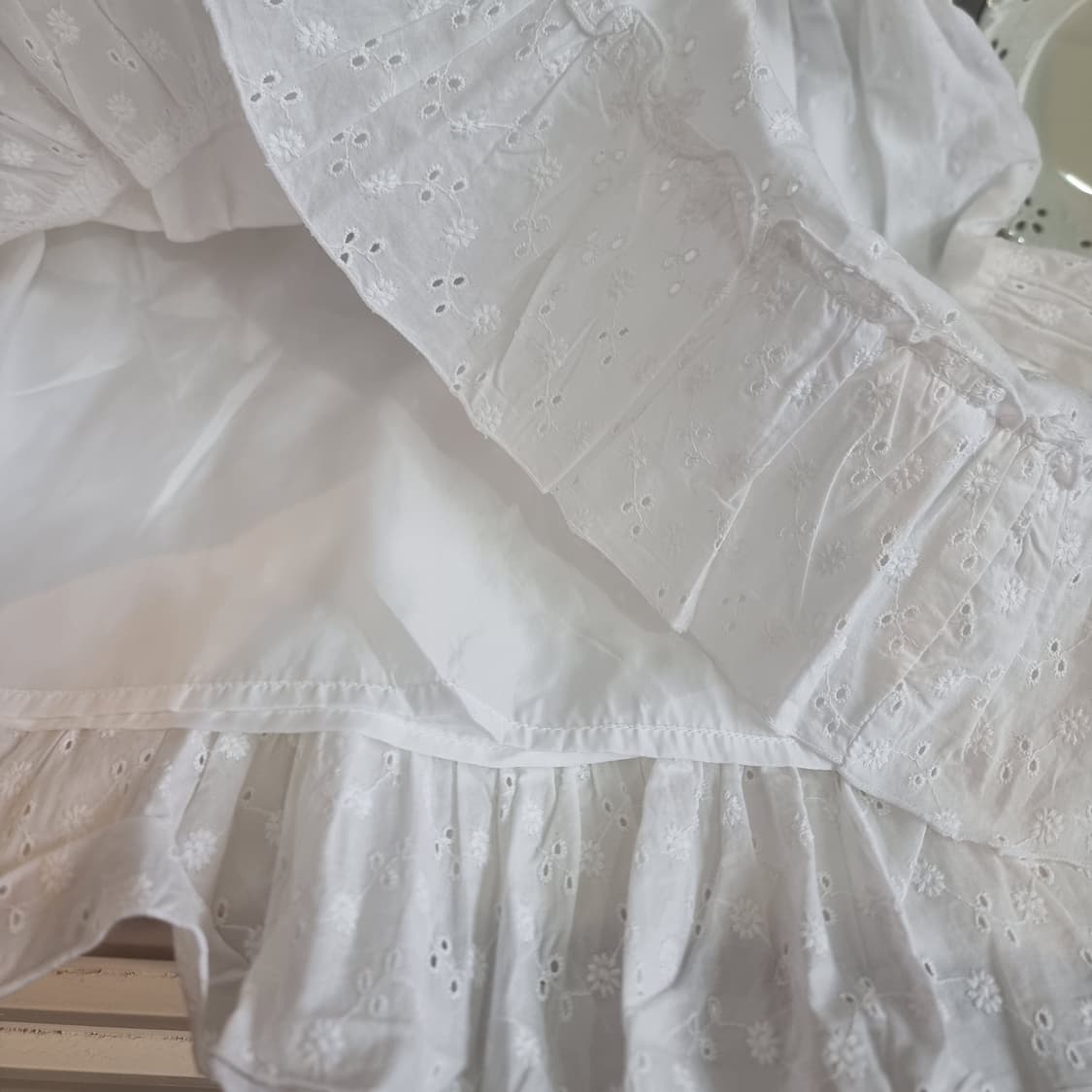 화이트 펀칭 레이스 캉캉 스커트 상품이미지5