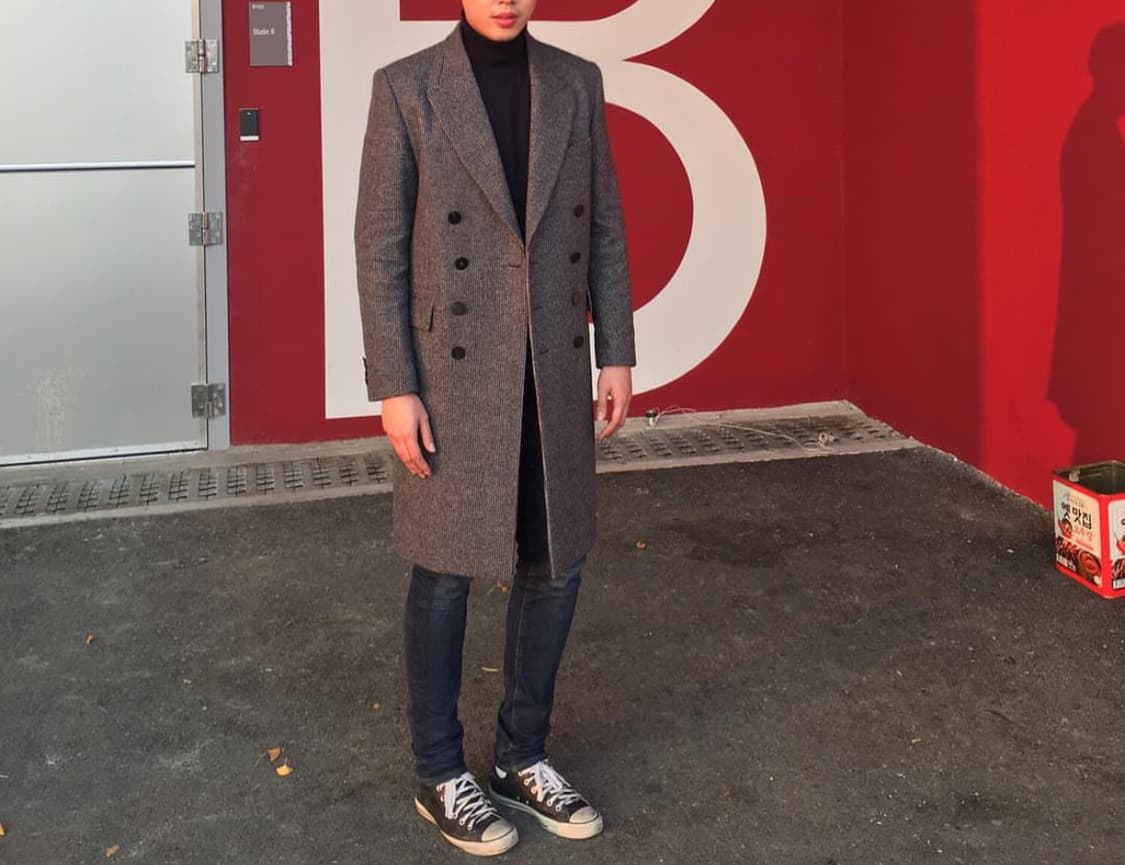 솔리드옴므 더블코트 그레이 100-105 상품이미지6