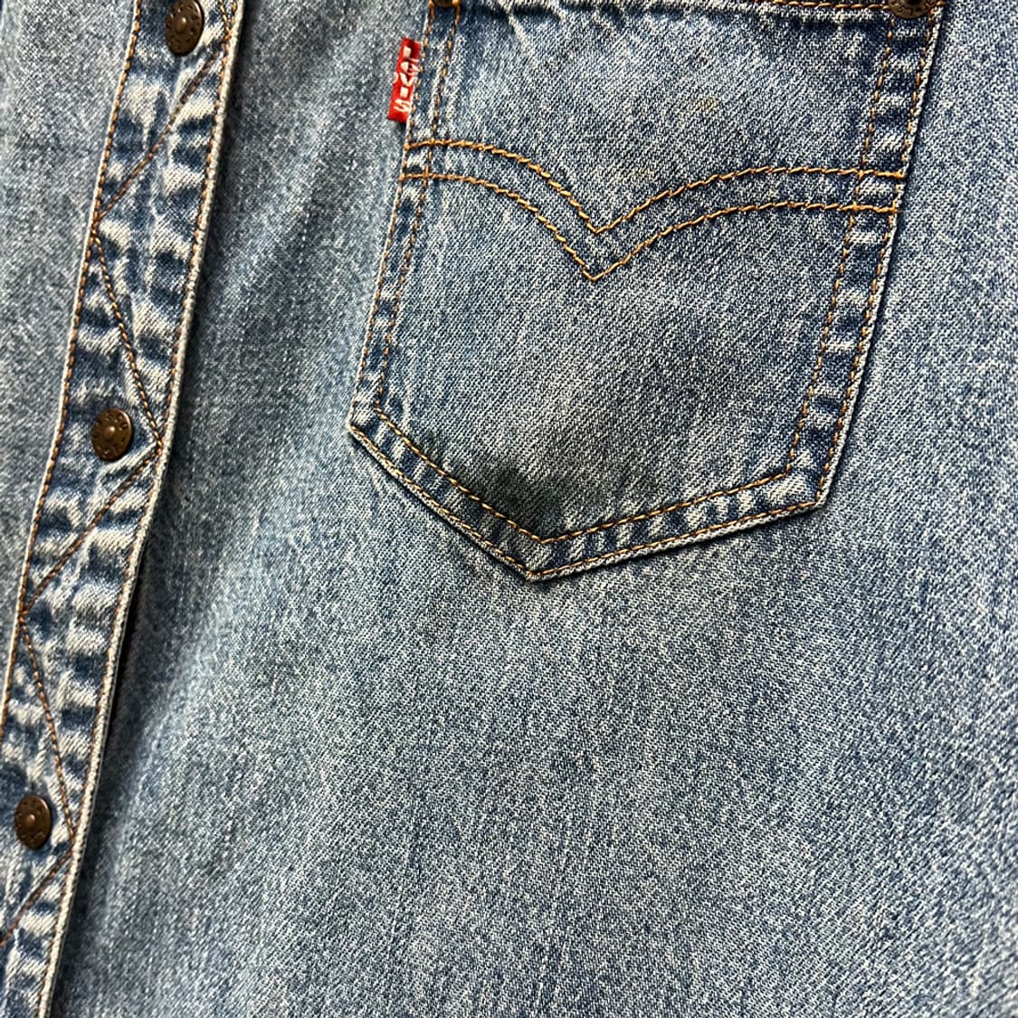 00s 리바이스 레드탭 For Women 웨스턴 데님 셔츠 해외 M 상품이미지5
