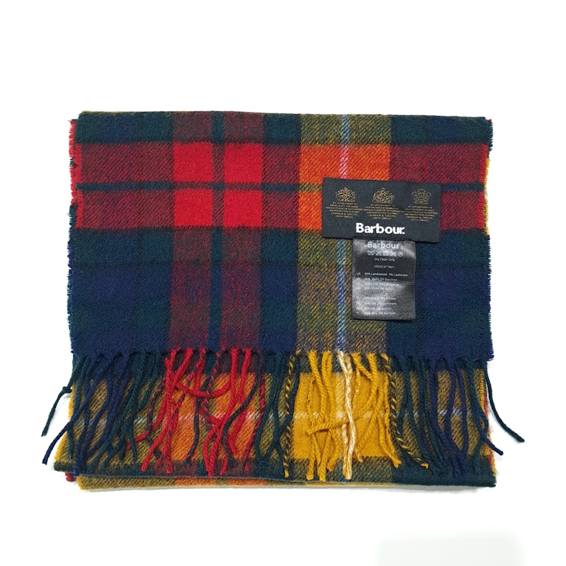 MX601 바버 램스울캐시미어 타탄체크 멀티 머플러 목도리 상품이미지6