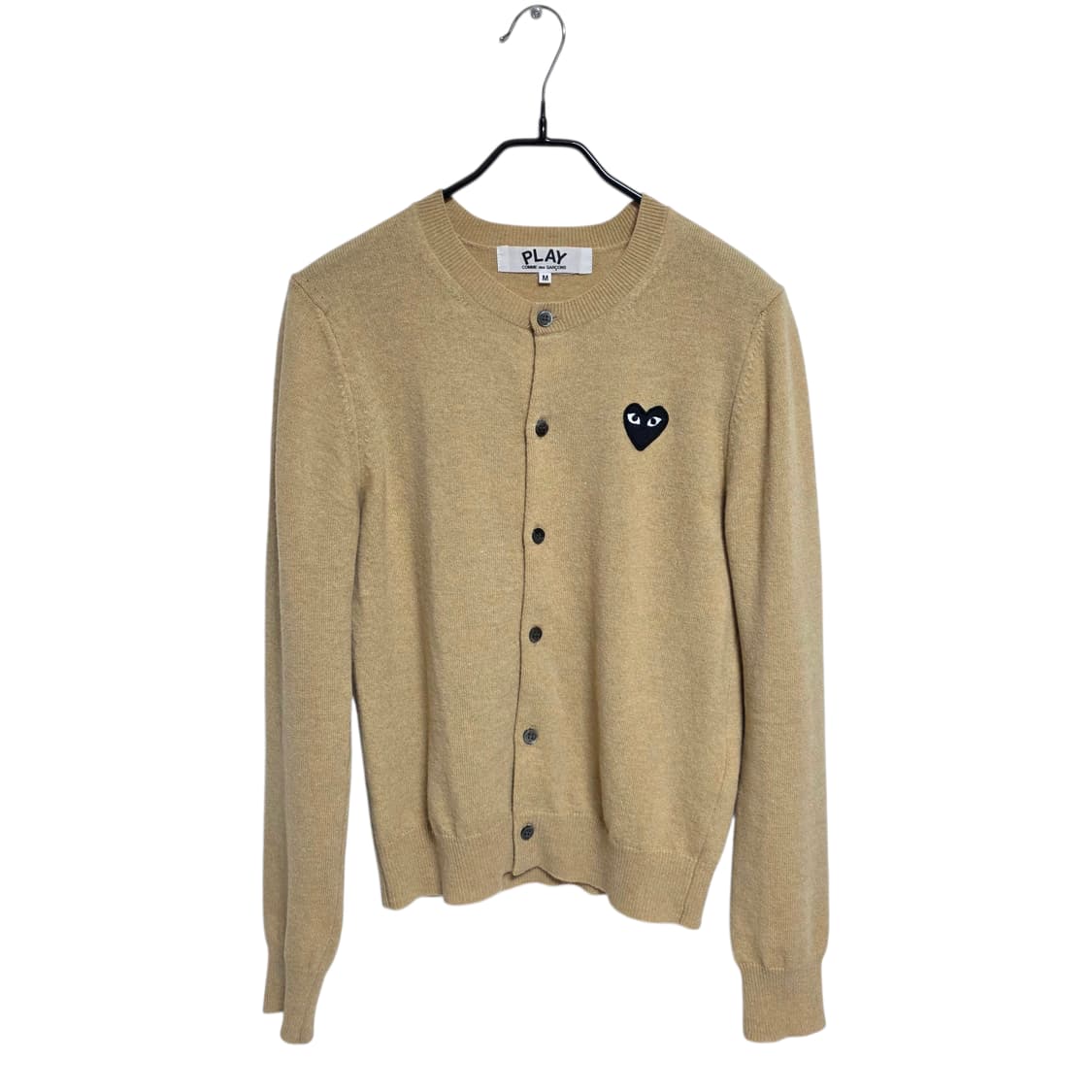 꼼데가르송 플레이 여성 라운드넥 가디건 베이지 상품이미지1