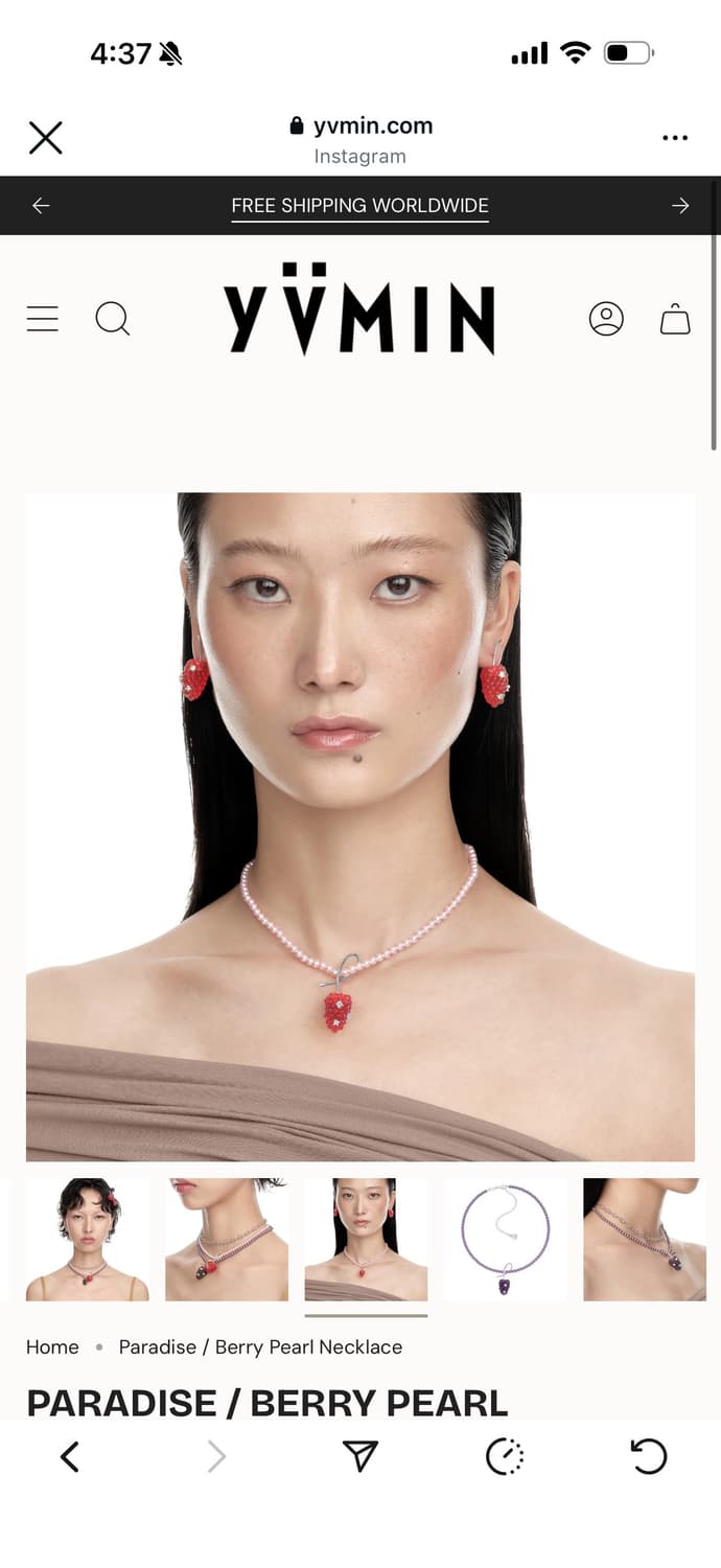 YVMIN 산딸기 목걸이 상품이미지2