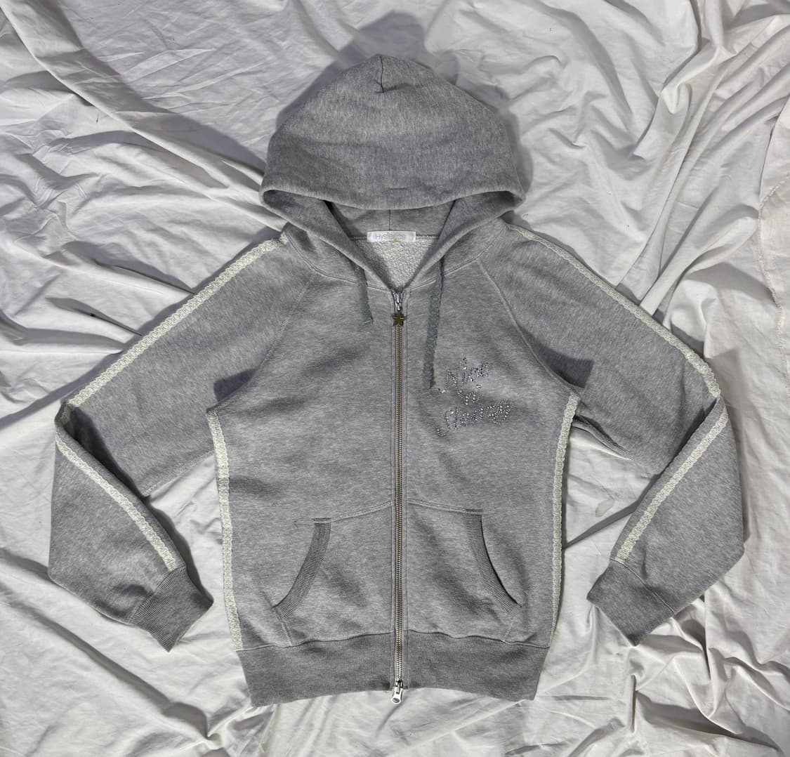 히스테릭글래머 레이스 트리밍 Nice n Sleazy 후드집업 상품이미지1