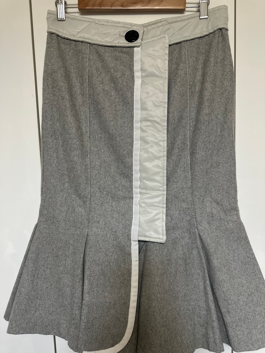 사카이모직 언발란스 울스커트 그레이 상품이미지4