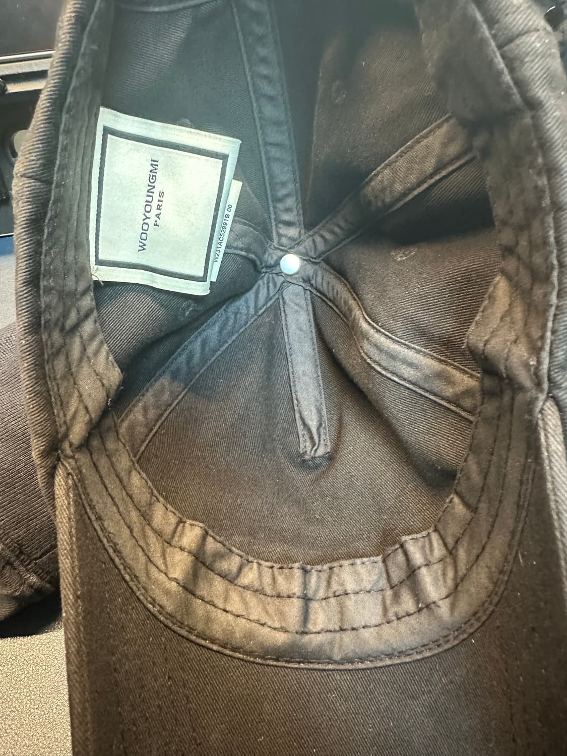 Wooyoungmi Embroidered Ball Cap Black -  상품이미지5