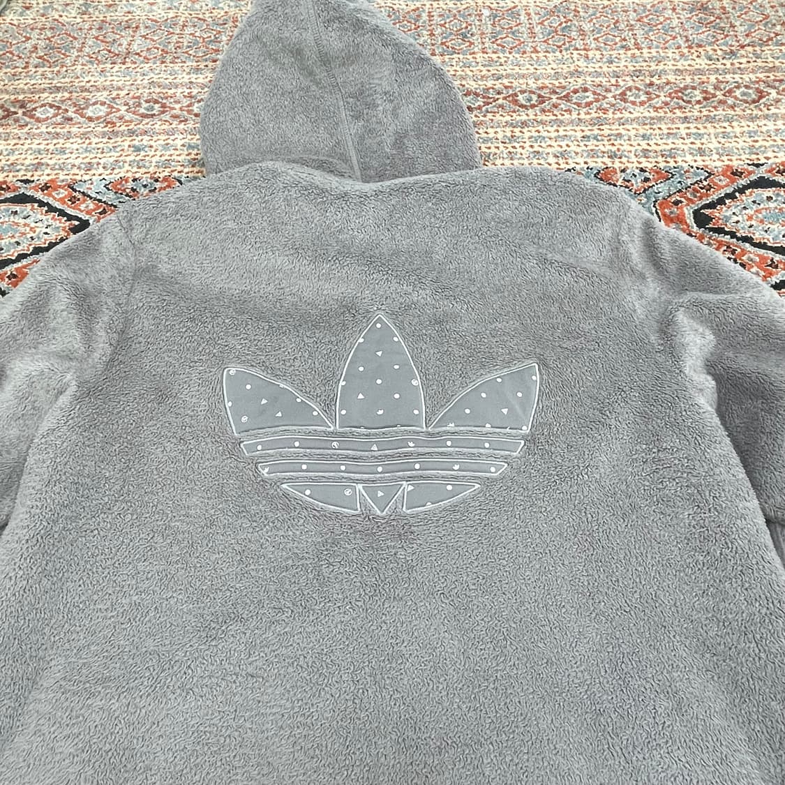 아디다스 오리지널 그레이 쉐르파 플리스 후드집업 남성110 상품이미지6