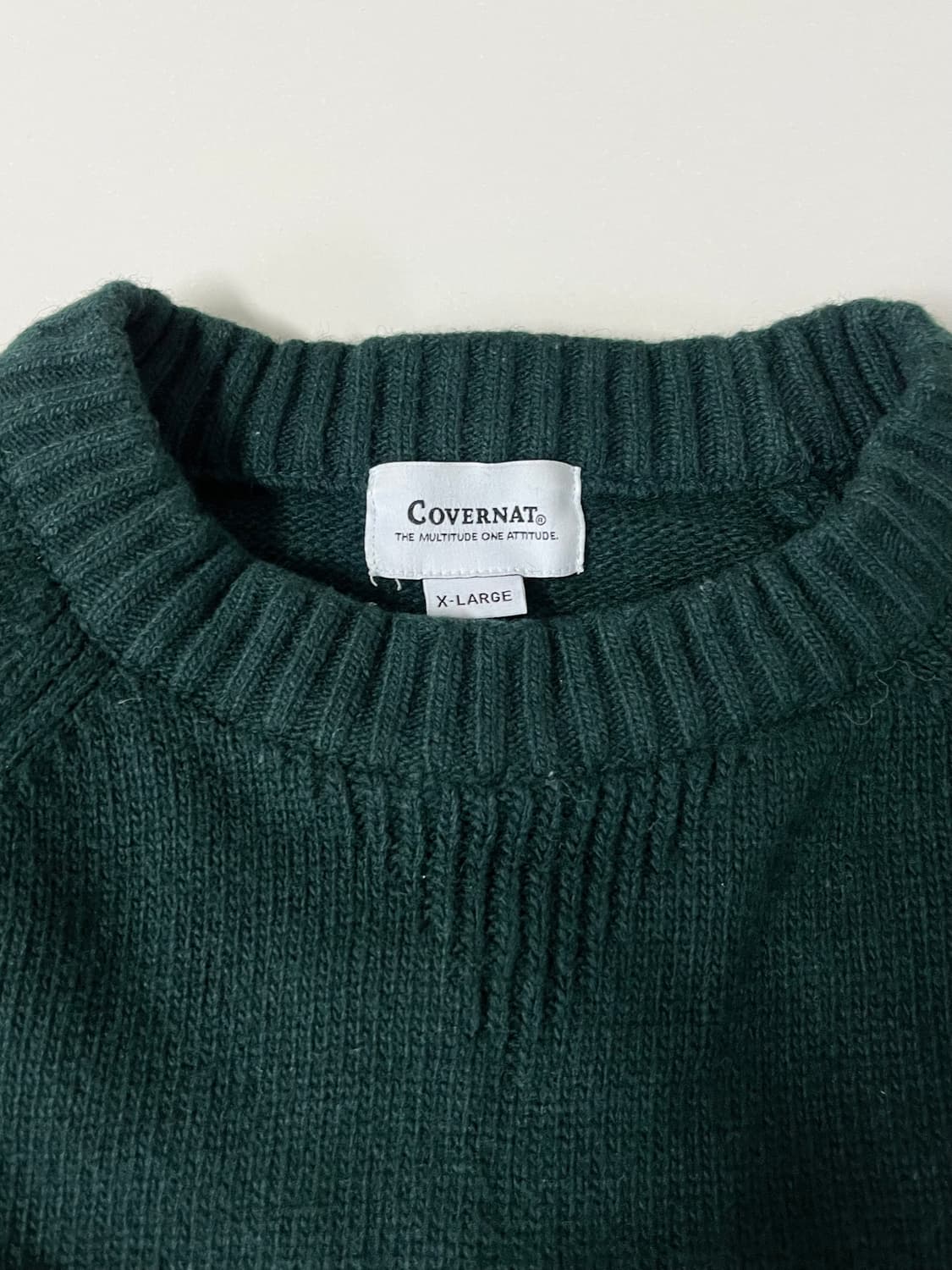 XL) 커버낫 로고 니트 그린 상품이미지4