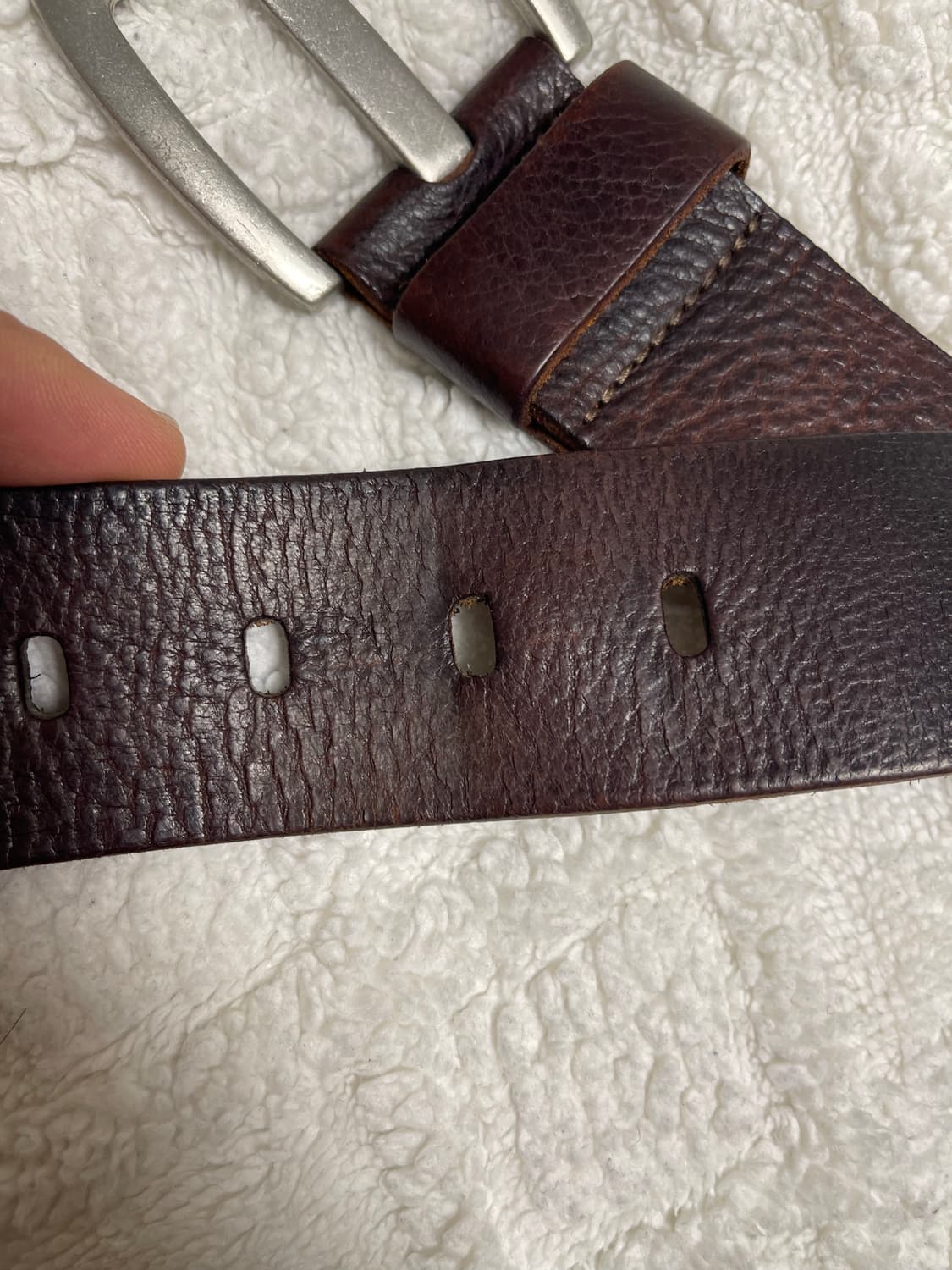 디젤 버펄로 통가죽 벨트 STAR 다크 브라운 34인치 상품이미지4