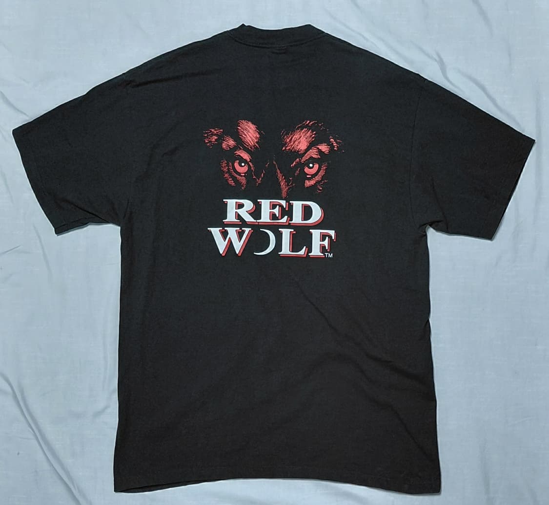 [L] 90년대 미국산 저지스 올드태그 Red Wolf 반팔티 상품이미지1