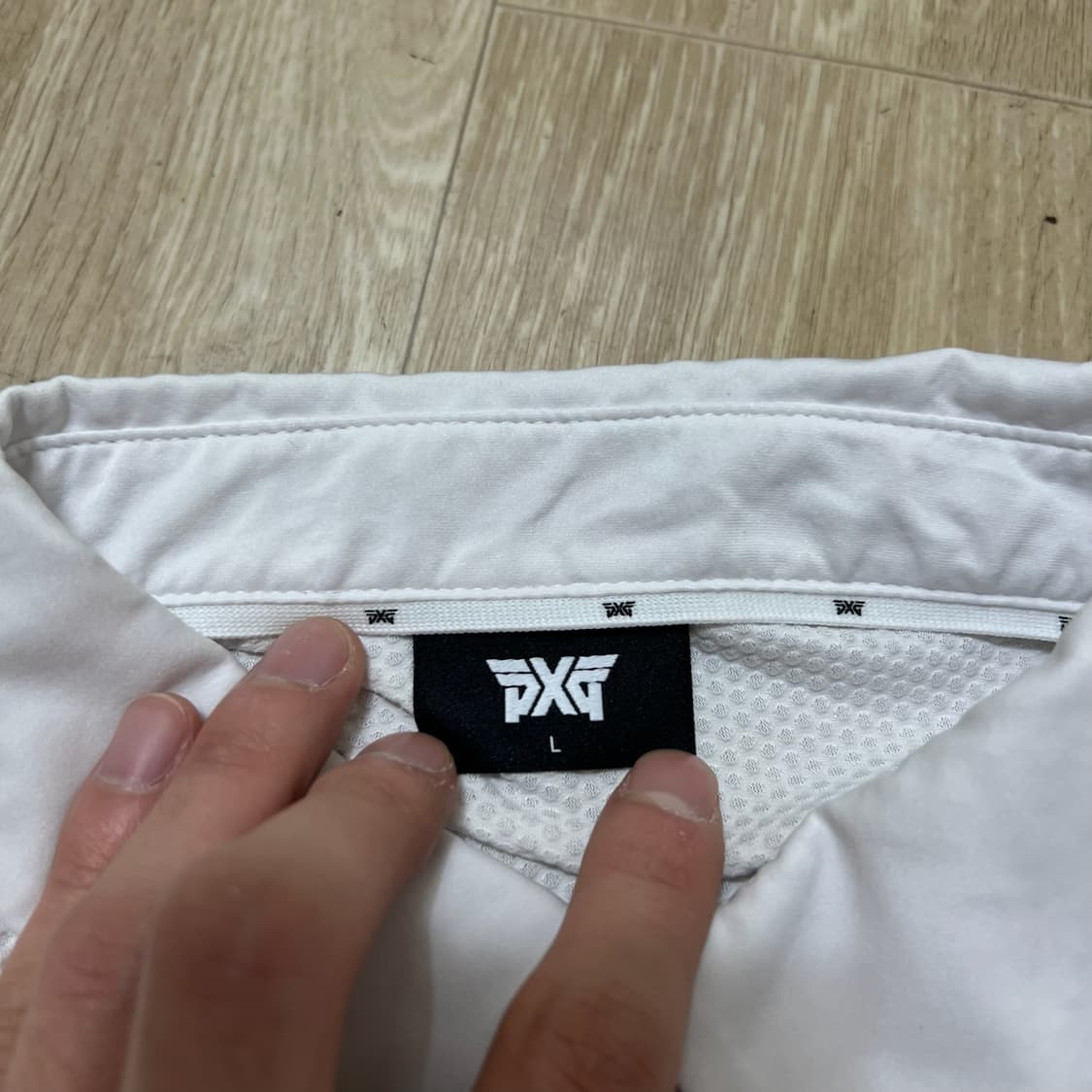 PXG 남성 골프웨어 화이트 반팔 카라티 L/100 상품이미지5