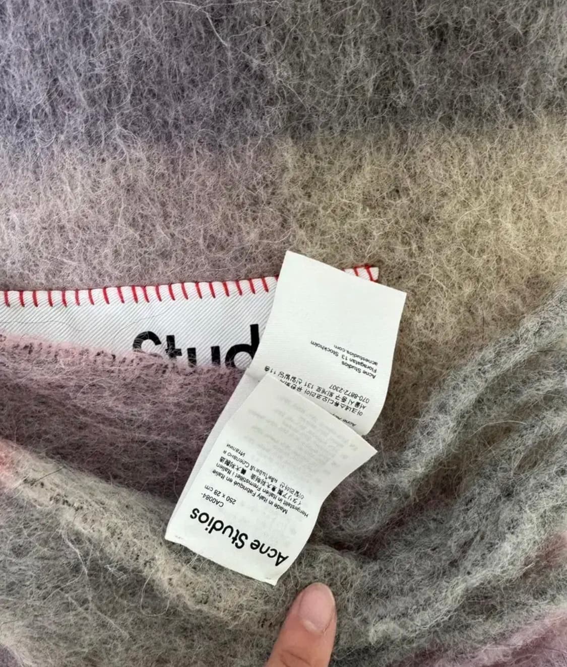 아크네 모헤어 머플러 푸시아핑크 상품이미지2