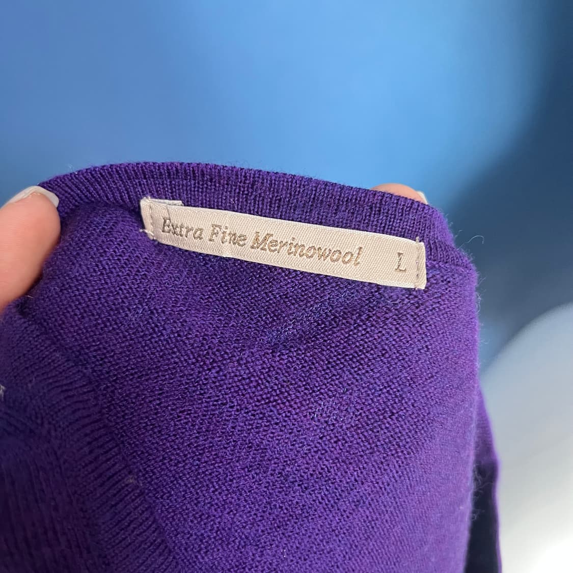 유니클로 아가일 패턴 니트 반팔 상품이미지4