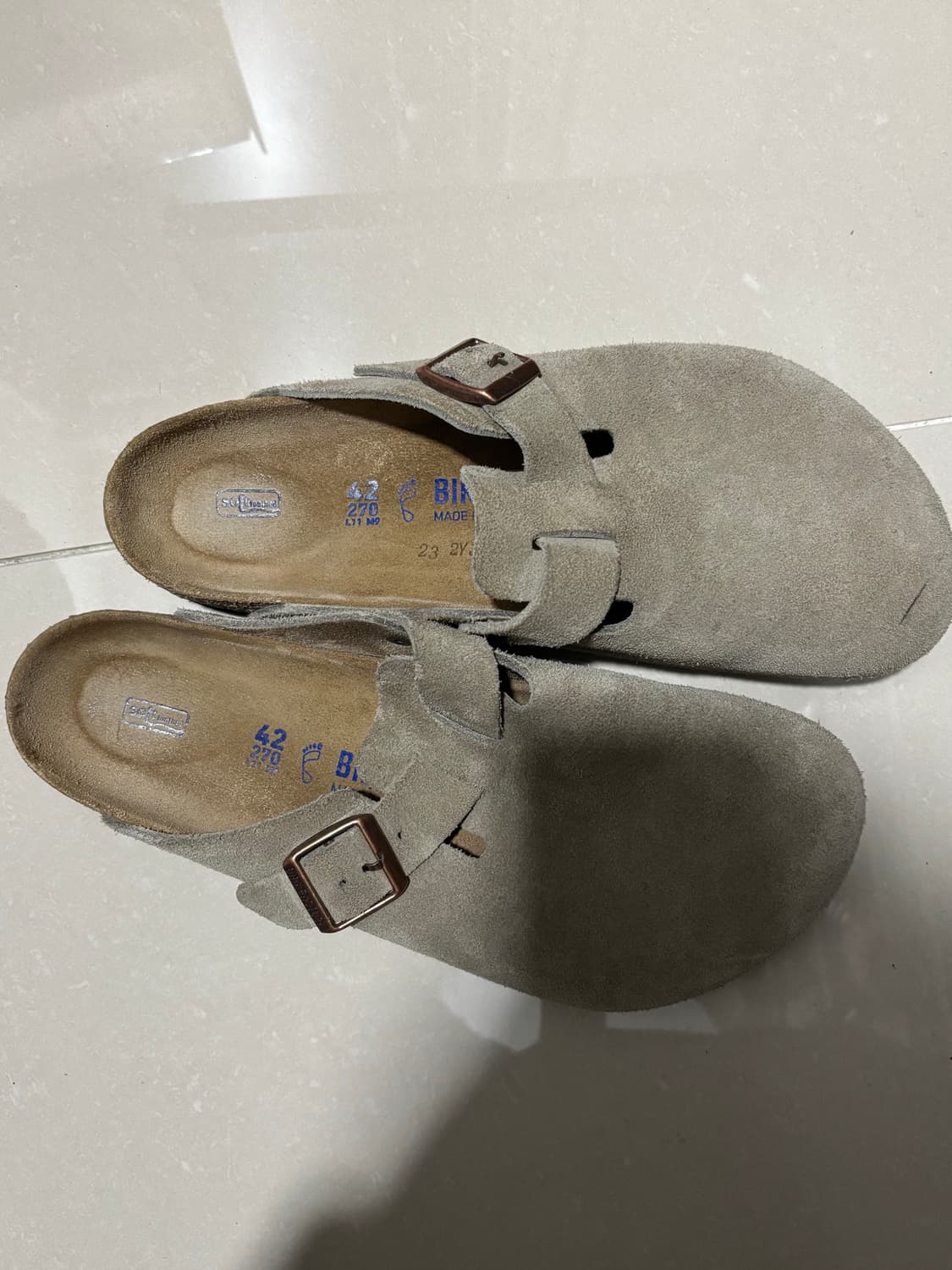 (42) 버켄스탁 보스턴 소프트 풋베드 토프 타우페 상품이미지3