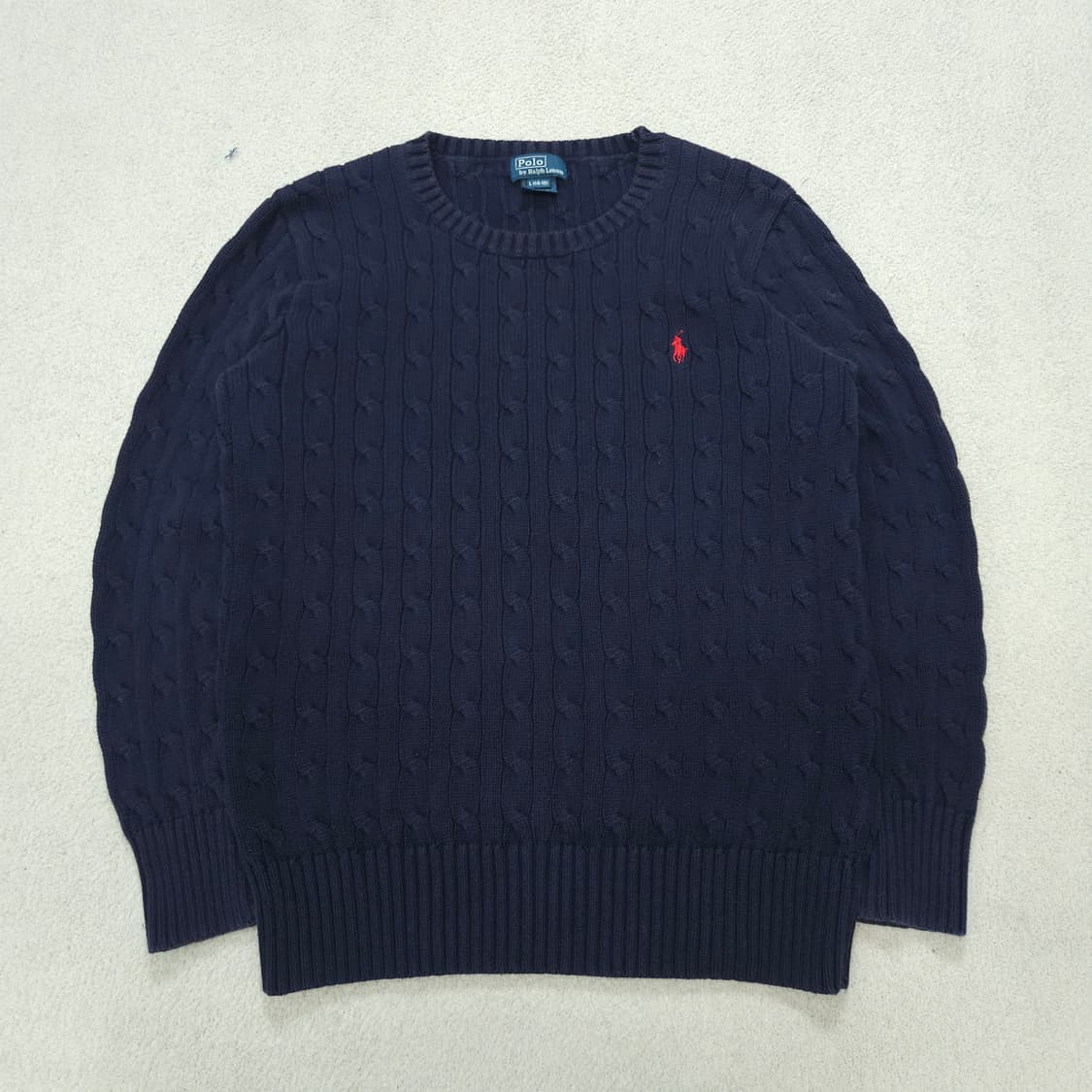 폴로 랄프 로렌 케이블 니트 L14-16 네이비 상품이미지1