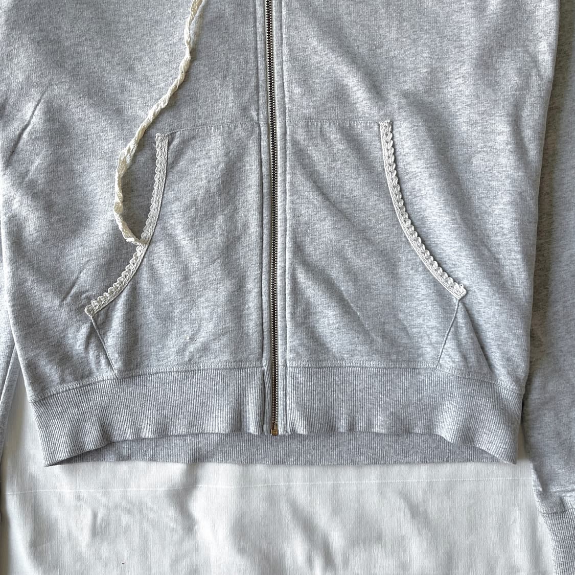 DIESEL lace point hood zip-up 상품이미지7