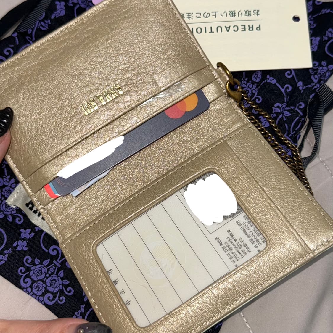 안나수이 반지갑 카드지갑 아이보리 상품이미지3