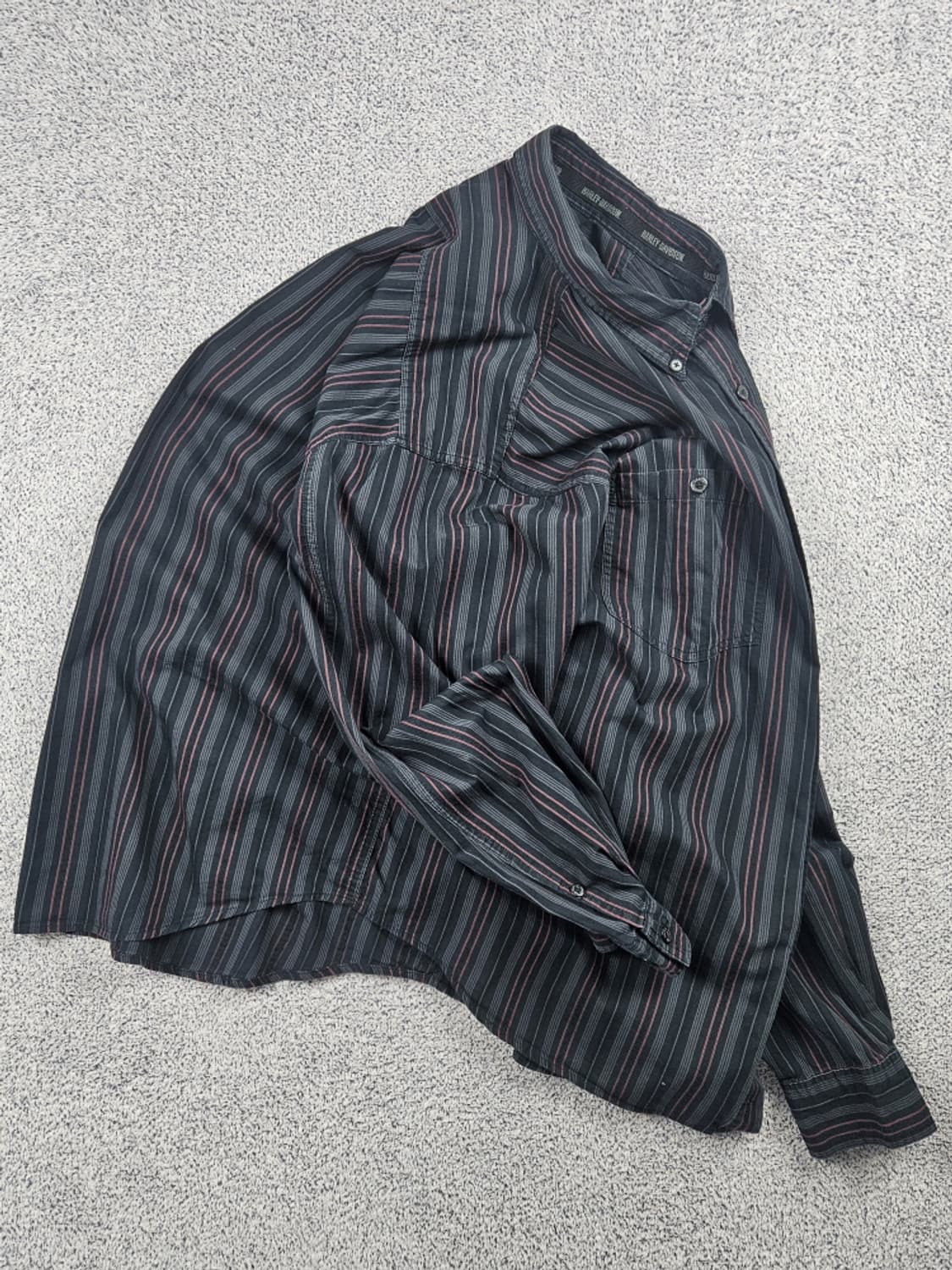 할리데이비슨 스트라이프 패턴 버튼다운 셔츠 ( 2XL ) / 10472 상품이미지4