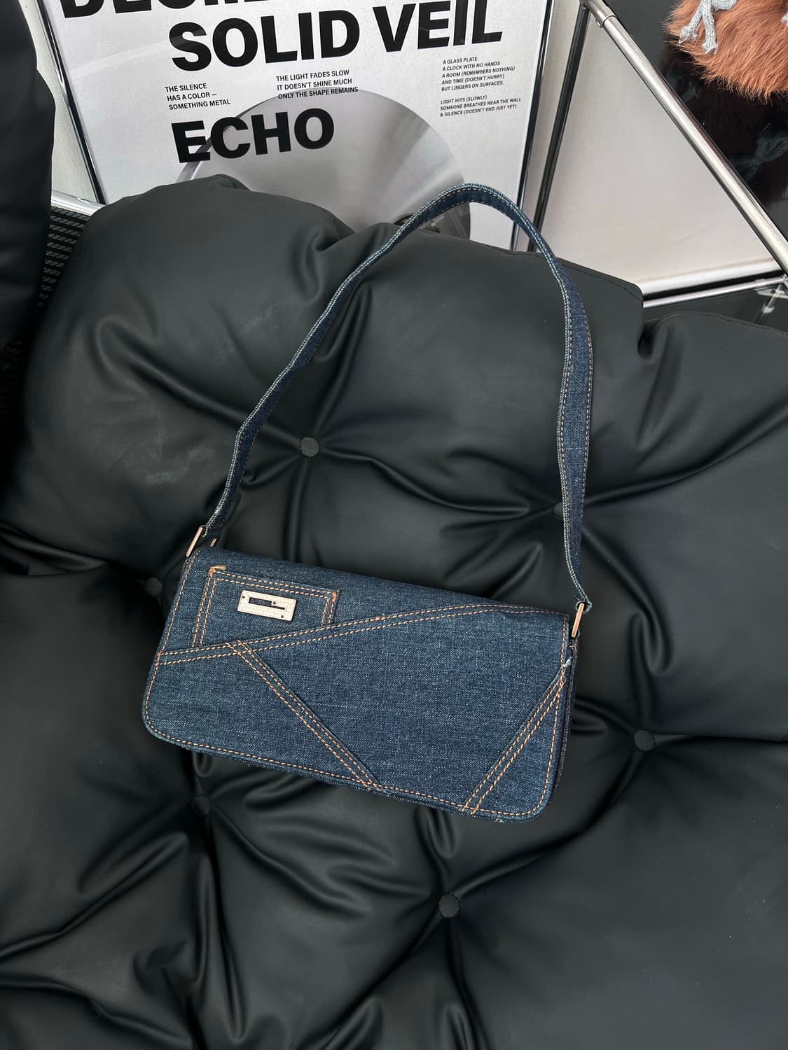 게스 GUESS Y2K 데님 숄더백 상품이미지1