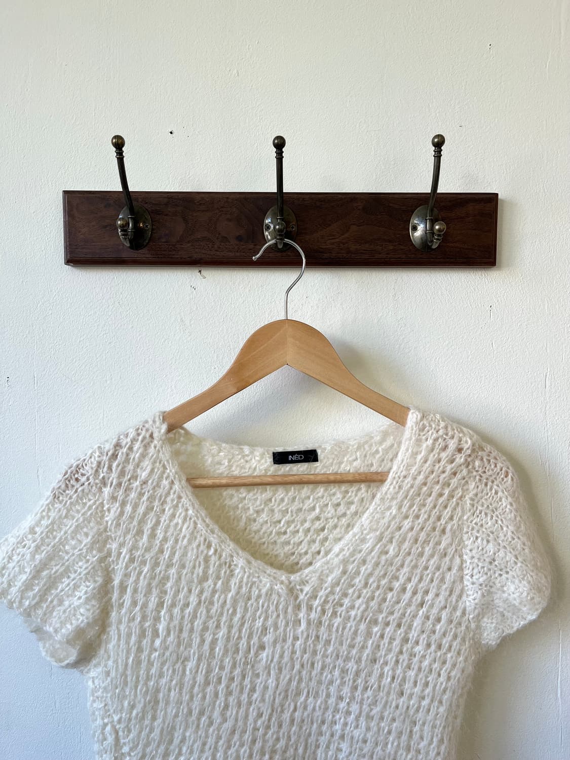 lNED 모헤어 크림 스웨터 상품이미지3