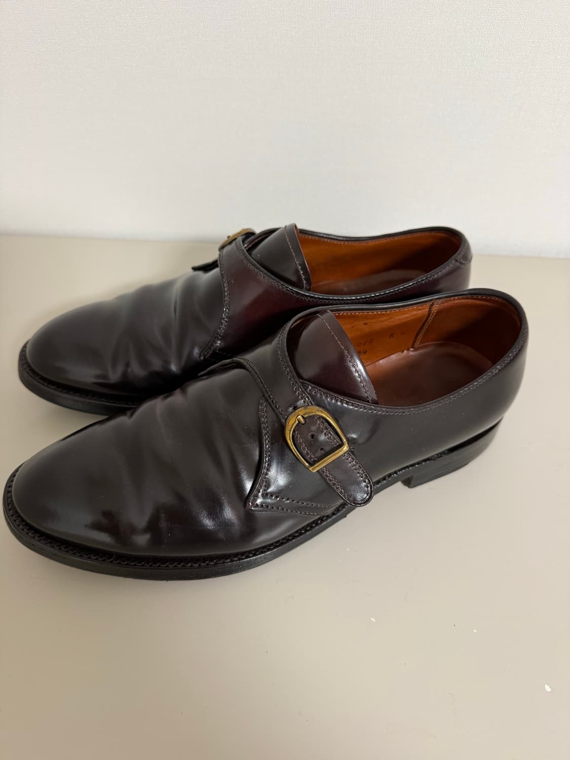 알든 954 8 1/2 D 싱클몽크 코도반 버건디 상품이미지2