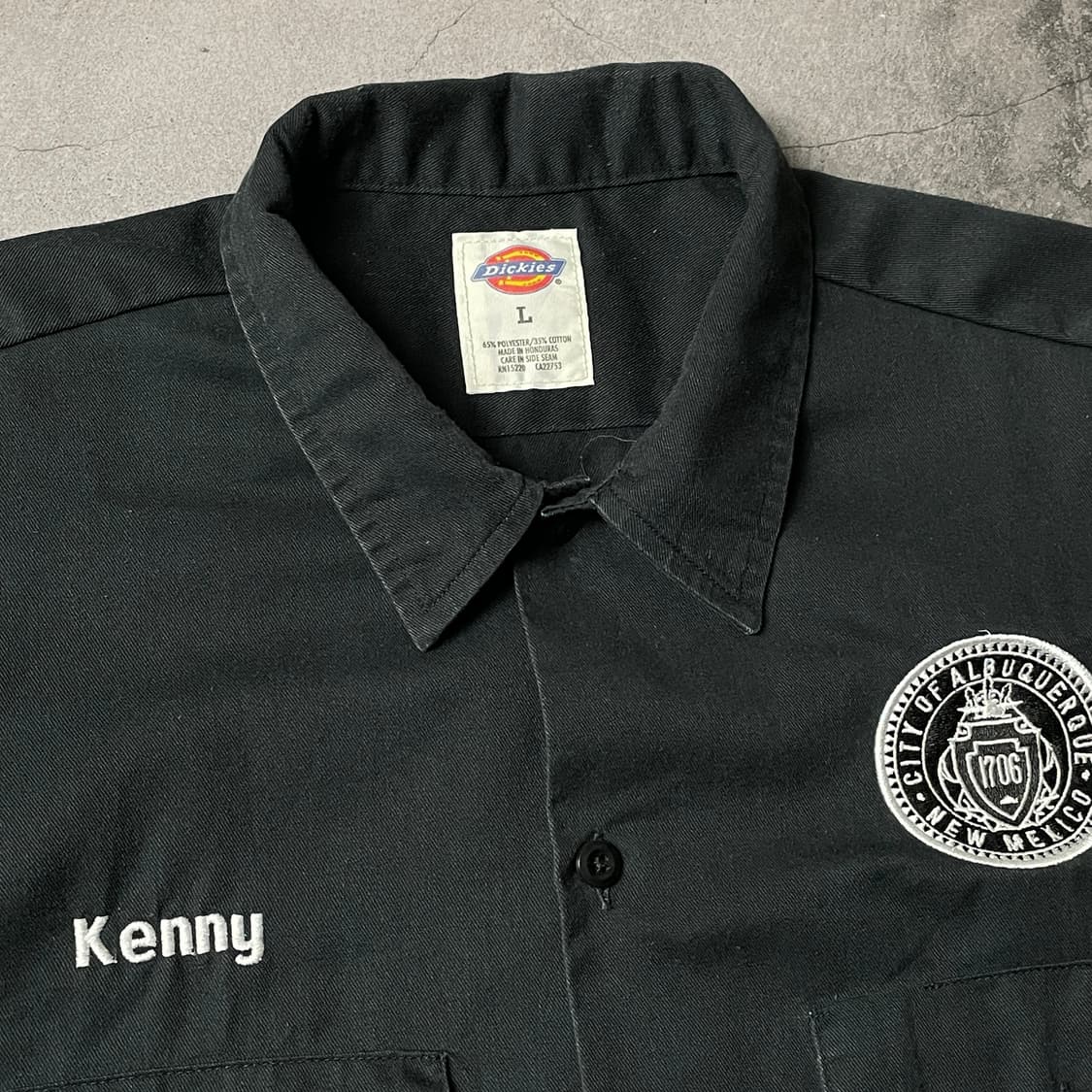 DICKIES 디키즈 빈티지 블랙 플랩포켓 워크 셔츠 A00881 상품이미지2