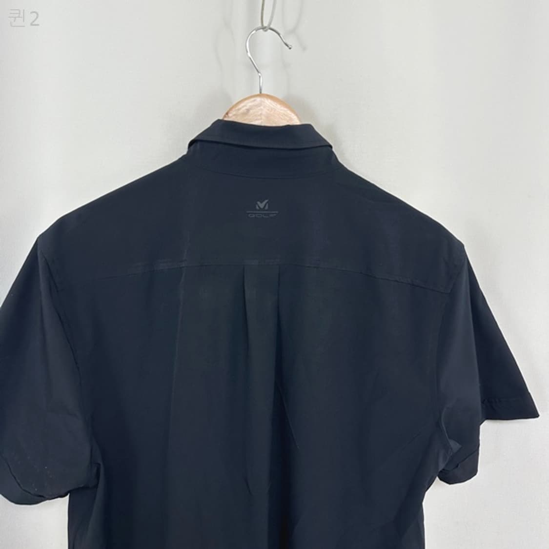 밀레골프 남자 스판 시원한 셔츠 반팔티 검정 105 상품이미지10