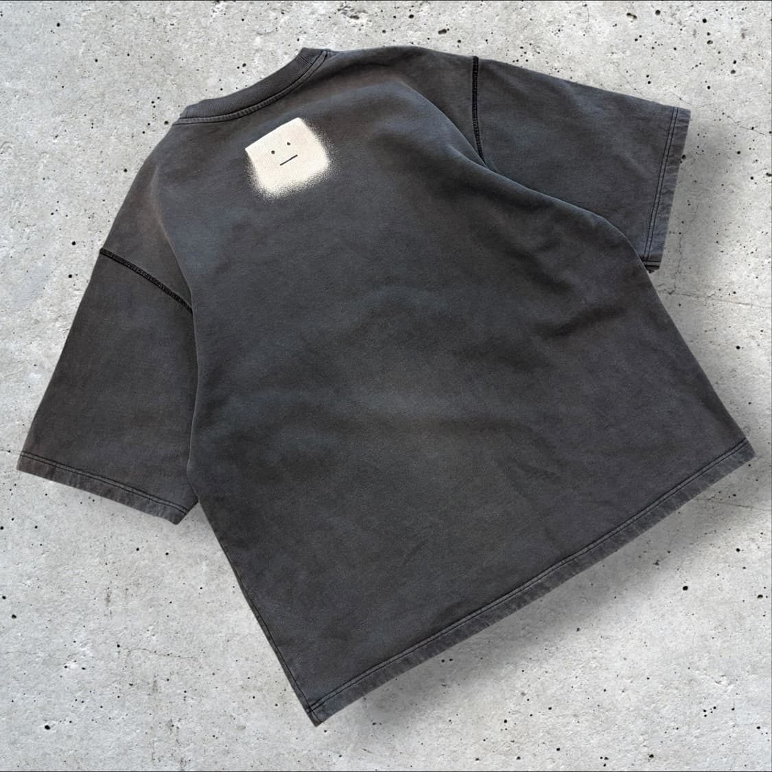 [M] 아크네 스튜디오 워싱 다잉 반팔티셔츠 블랙 D843 상품이미지2