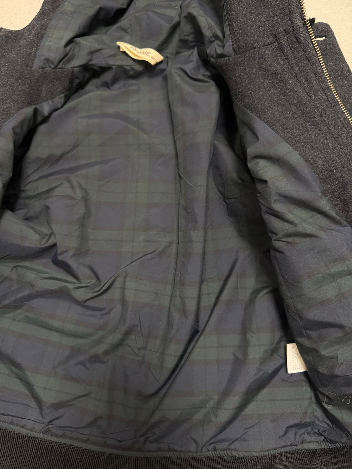 차콜 투웨이 숏코트 후드 자켓 체크안감 더블코트 상품이미지3