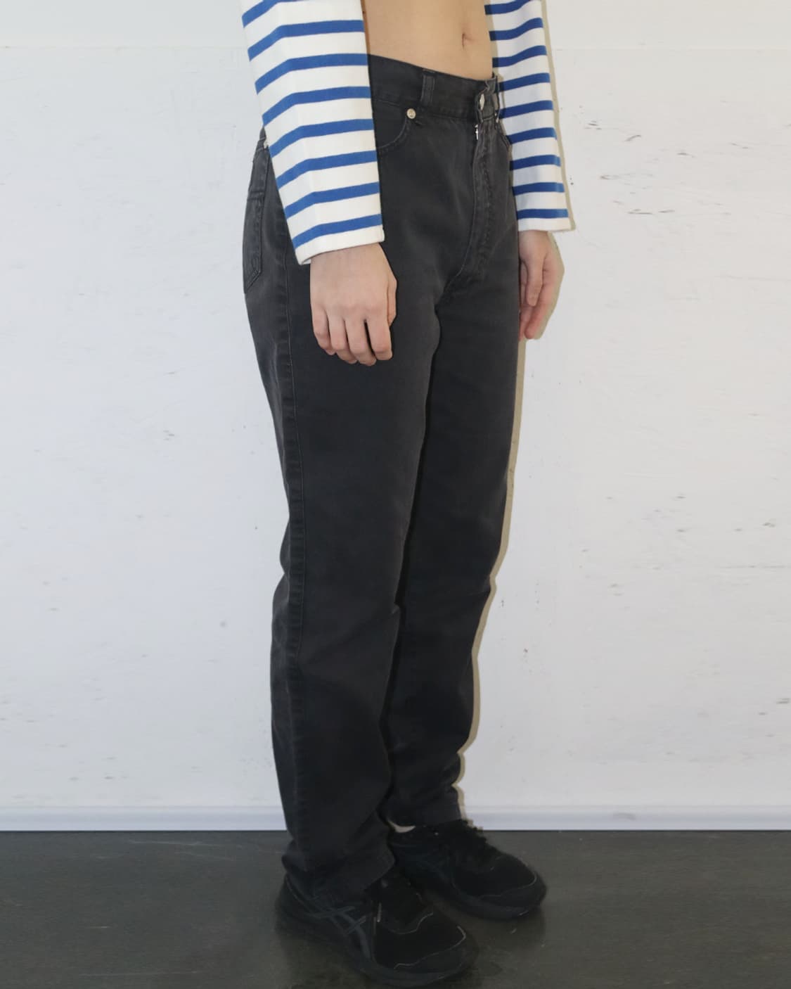 베르사체 배기핏 블랙 데님 진 상품이미지2