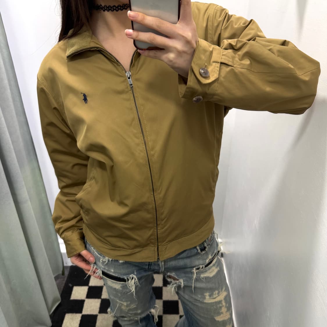 폴로 베이지 플리스 폴리쉘 자켓 상품이미지1
