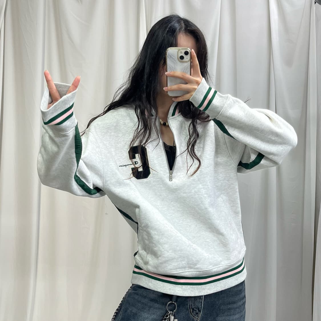 Champion reverse weave half zip-up mtm 상품이미지2