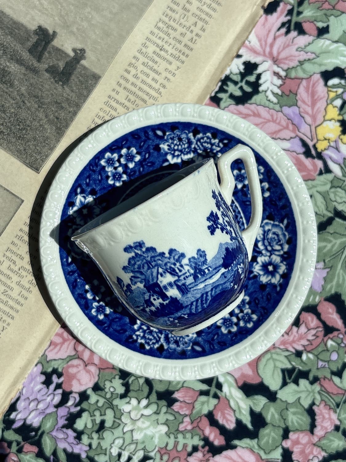 [Rare]빈티지 빌레로이앤보흐 루스티카나블루 에소잔 상품이미지1