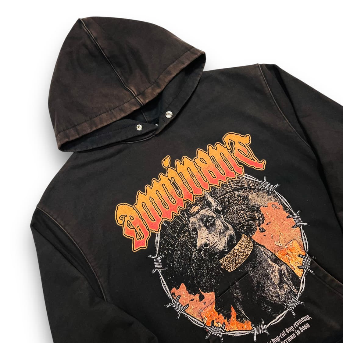 도미넌트 도베르만 워시드 프린팅 데드스탁 후디 상품이미지3