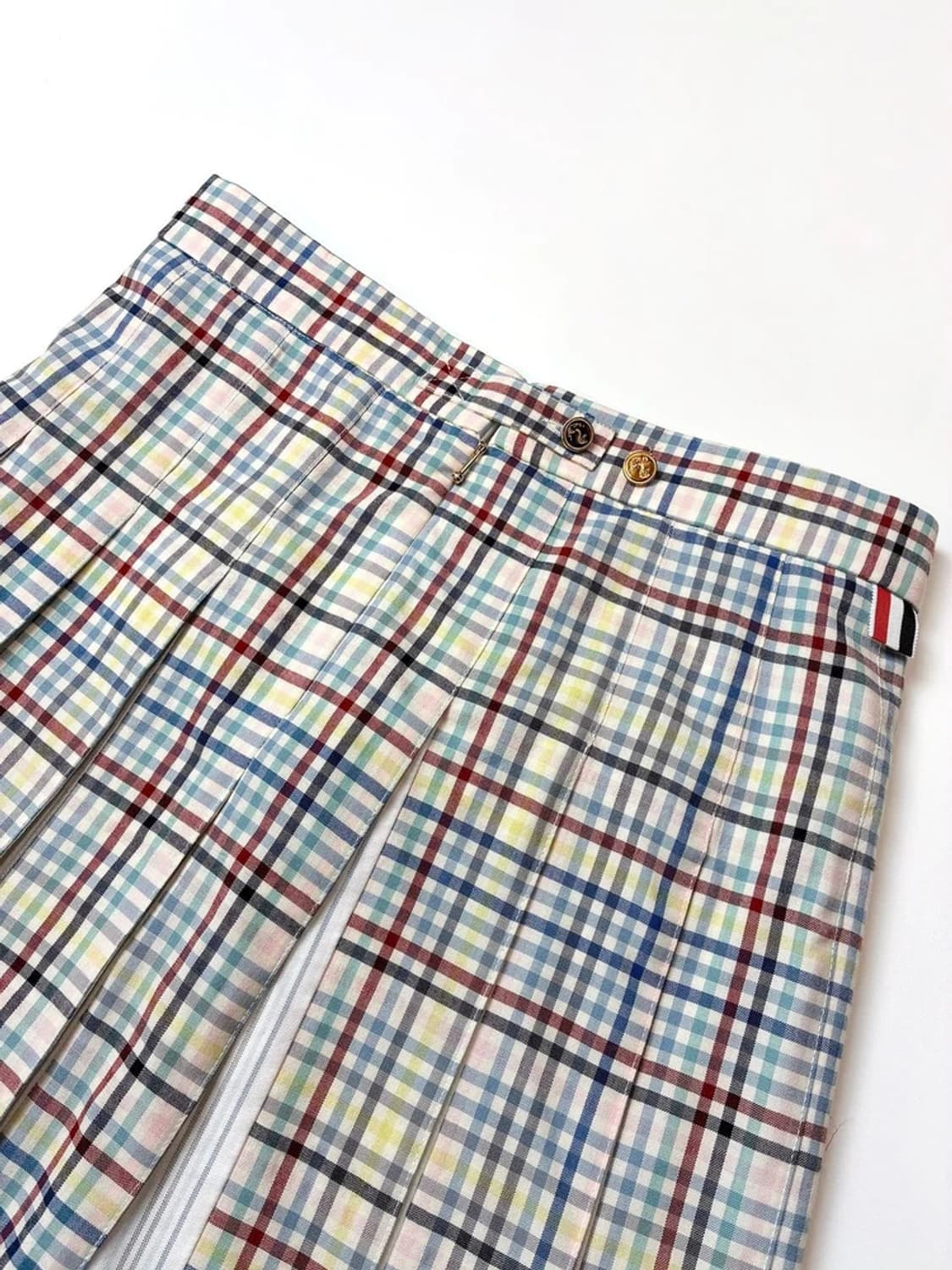 톰브라운 23ss 체크 프레이드 주름 미디 스커트 PN5681 상품이미지2