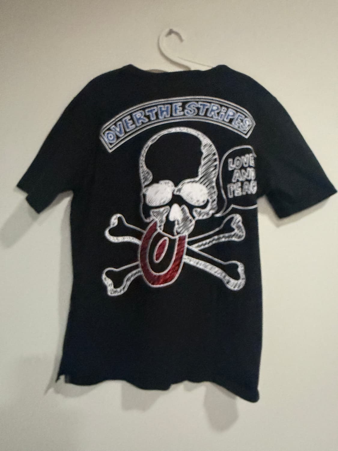 마스터마인드 재팬 x 오버 더 스트라이프스  블랙 그래픽 티셔츠 상품이미지3