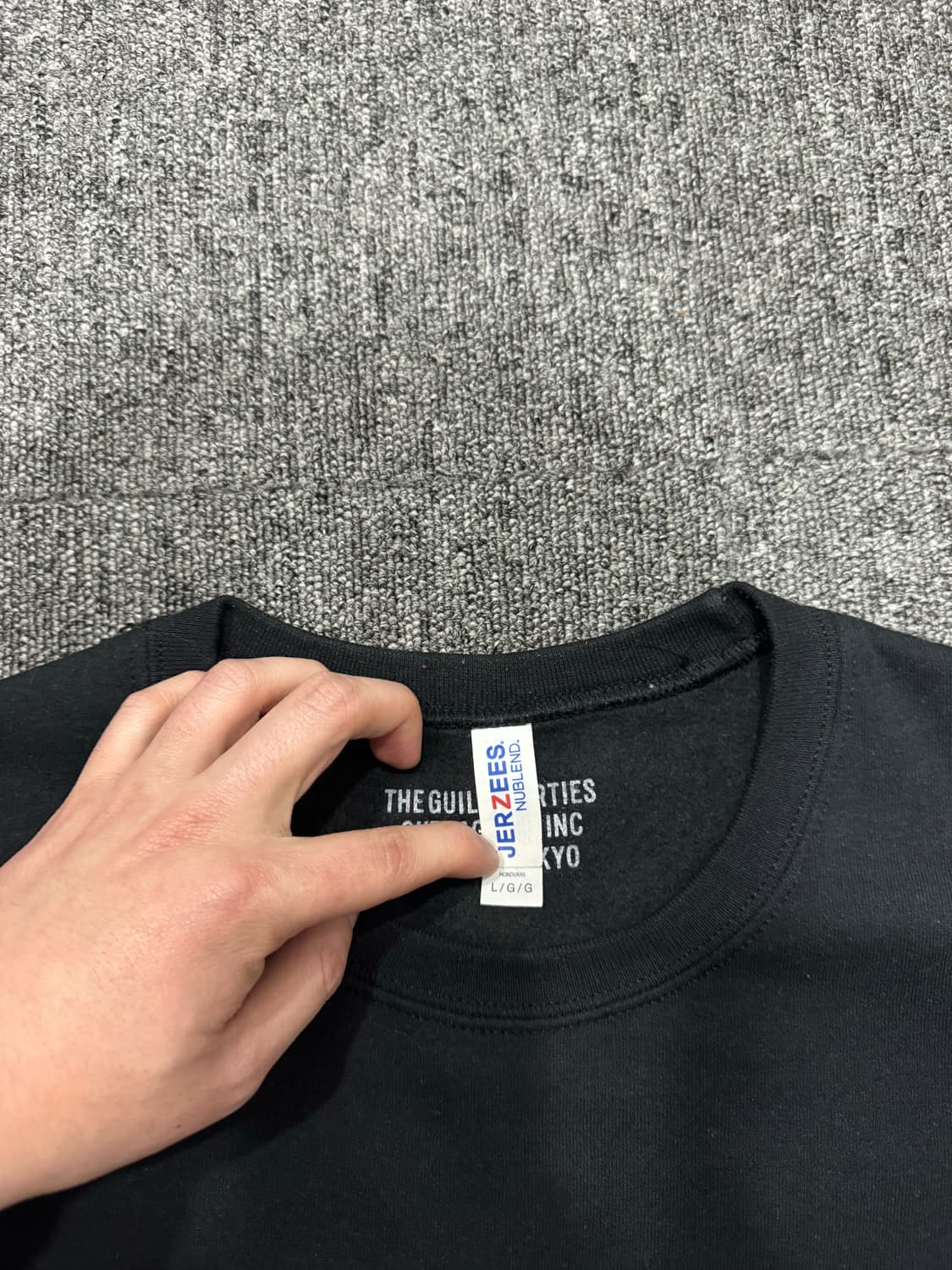 와코마리아 자수 올드 잉글리시 블랙 크루넥 저지스 스웻 L 상품이미지5