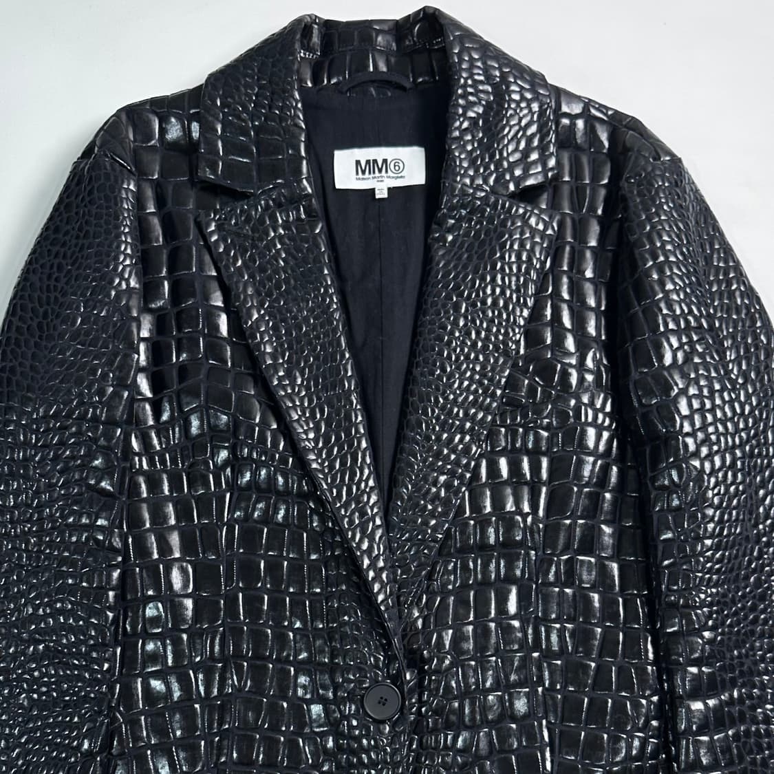 MM6 메종 마르지엘라 크로커다일 코튼 블레이저  상품이미지2