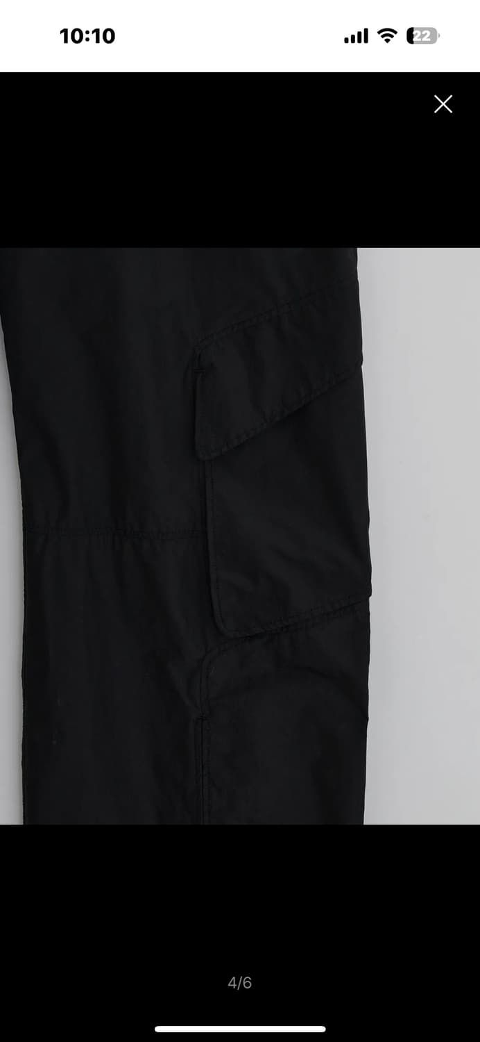 ee NYLON CARGO BOOTCUT PANTS BLACK 상품이미지4