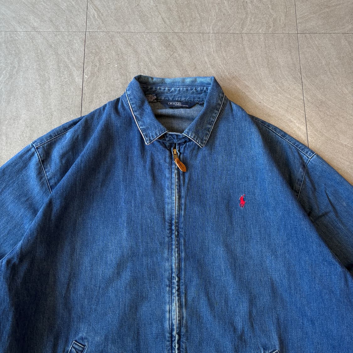 90s 90년대 미국 생산 폴로 데님 스윙톱 자켓 상품이미지3