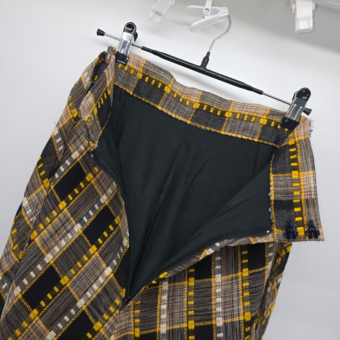 하이웨이스트 체크 롱스커트 XS 상품이미지2